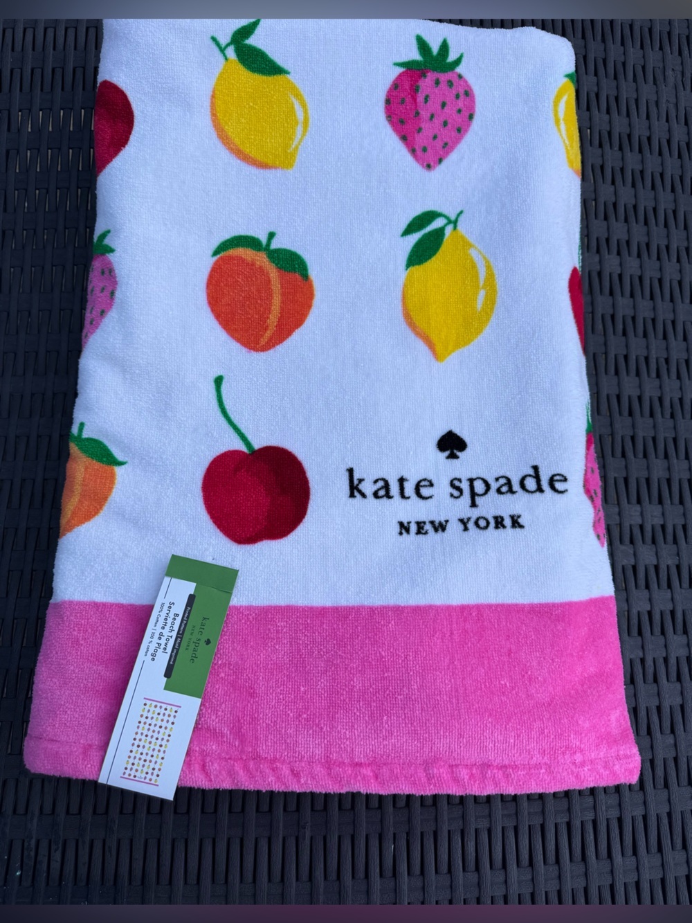 Kate Spade 100% Cotton Pool Beach Towel 36"x 72" - Picture 2 of 7